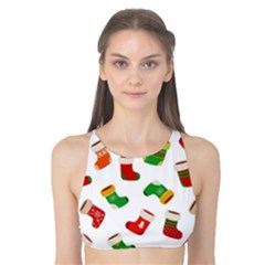 Christmas Socks  Tank Bikini Top by SychEva