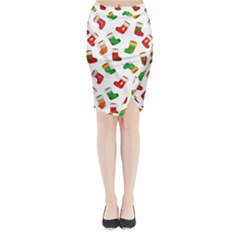 Christmas Socks  Midi Wrap Pencil Skirt by SychEva