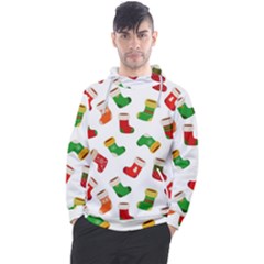 Christmas Socks  Men s Pullover Hoodie by SychEva