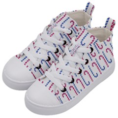 Christmas Candy Kids  Mid-top Canvas Sneakers by SychEva