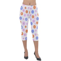 Colorful Balls Lightweight Velour Capri Leggings  by SychEva