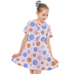 Colorful Balls Kids  Short Sleeve Shirt Dress by SychEva