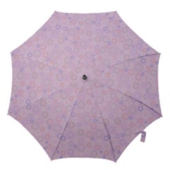 Multicolored Circles On A Pink Background Hook Handle Umbrellas (small) by SychEva