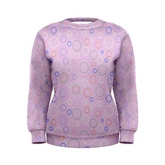 Multicolored Circles On A Pink Background Women s Sweatshirt by SychEva