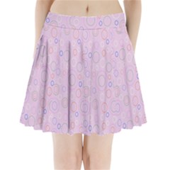 Multicolored Circles On A Pink Background Pleated Mini Skirt by SychEva