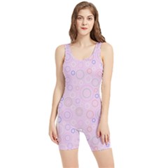 Multicolored Circles On A Pink Background Women s Wrestling Singlet by SychEva