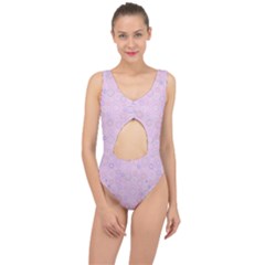 Multicolored Circles On A Pink Background Center Cut Out Swimsuit