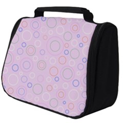 Multicolored Circles On A Pink Background Full Print Travel Pouch (big) by SychEva