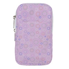 Multicolored Circles On A Pink Background Waist Pouch (large) by SychEva