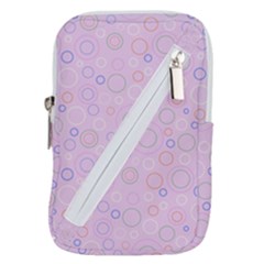 Multicolored Circles On A Pink Background Belt Pouch Bag (large) by SychEva