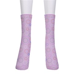 Multicolored Circles On A Pink Background Men s Crew Socks