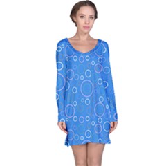 Circles Long Sleeve Nightdress by SychEva