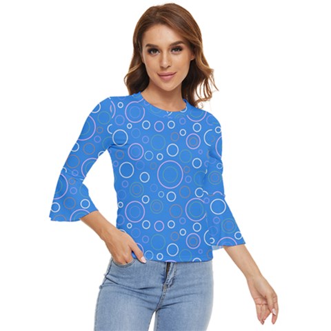 Circles Bell Sleeve Top by SychEva