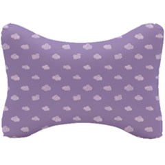 Pink Clouds On Purple Background Seat Head Rest Cushion by SychEva