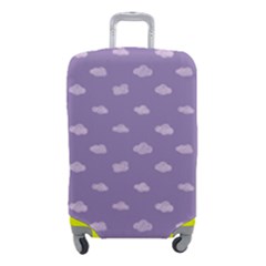 Pink Clouds On Purple Background Luggage Cover (small) by SychEva