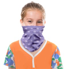 Pink Clouds On Purple Background Face Covering Bandana (kids) by SychEva