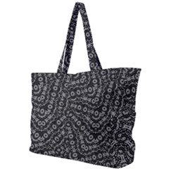 Black And White Modern Intricate Ornate Pattern Simple Shoulder Bag by dflcprintsclothing
