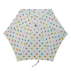 Small Multicolored Hearts Mini Folding Umbrellas by SychEva