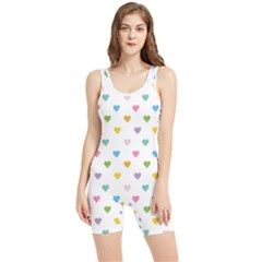 Small Multicolored Hearts Women s Wrestling Singlet by SychEva