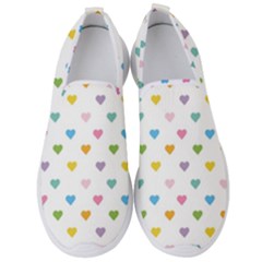 Small Multicolored Hearts Men s Slip On Sneakers by SychEva