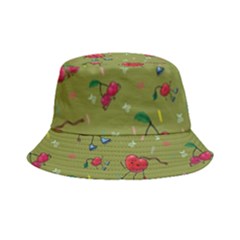 Red Cherries Athletes Bucket Hat by SychEva