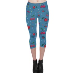 Red Cherries Athletes Capri Leggings 