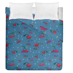 Red Cherries Athletes Duvet Cover Double Side (Queen Size)