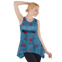 Red Cherries Athletes Side Drop Tank Tunic