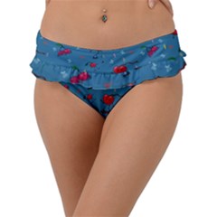 Red Cherries Athletes Frill Bikini Bottom