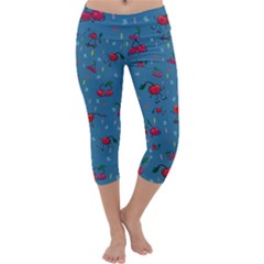 Red Cherries Athletes Capri Yoga Leggings