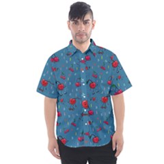 Red Cherries Athletes Men s Short Sleeve Shirt