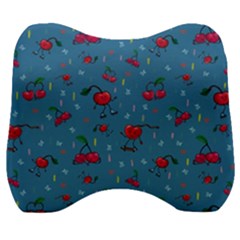 Red Cherries Athletes Velour Head Support Cushion by SychEva