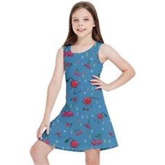 Red Cherries Athletes Kids  Lightweight Sleeveless Dress