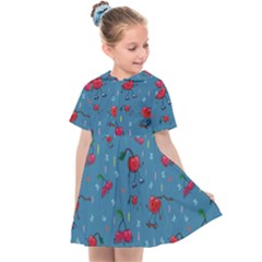 Red Cherries Athletes Kids  Sailor Dress