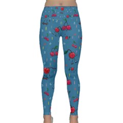 Red Cherries Athletes Lightweight Velour Classic Yoga Leggings