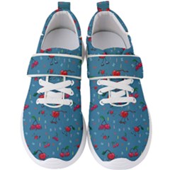 Red Cherries Athletes Men s Velcro Strap Shoes by SychEva