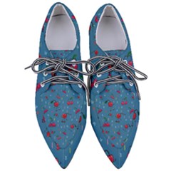 Red Cherries Athletes Pointed Oxford Shoes