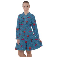 Red Cherries Athletes All Frills Chiffon Dress