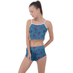Red Cherries Athletes Summer Cropped Co-Ord Set