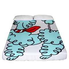 Doodle Poodle  Fitted Sheet (california King Size) by IIPhotographyAndDesigns