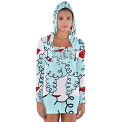 Doodle Poodle  Long Sleeve Hooded T-shirt by IIPhotographyAndDesigns