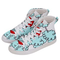 Doodle Poodle  Women s Hi-top Skate Sneakers by IIPhotographyAndDesigns