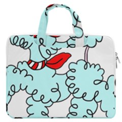 Doodle Poodle  Macbook Pro Double Pocket Laptop Bag by IIPhotographyAndDesigns