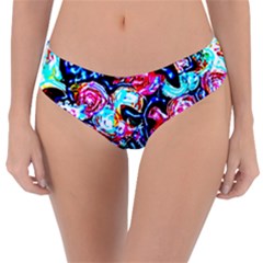 Neon Floral Reversible Classic Bikini Bottoms by 3cl3ctix