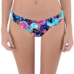 Neon Floral Reversible Hipster Bikini Bottoms by 3cl3ctix