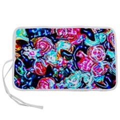 Neon Floral Pen Storage Case (l) by 3cl3ctix