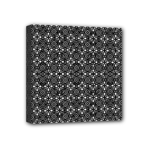 Black Lace Mini Canvas 4  X 4  (stretched) by SychEva