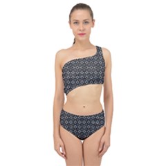 Black Lace Spliced Up Two Piece Swimsuit by SychEva
