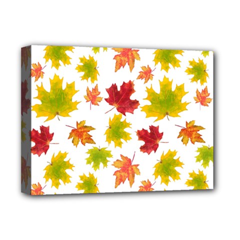 Bright Autumn Leaves Deluxe Canvas 16  X 12  (stretched)  by SychEva