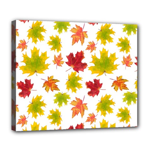 Bright Autumn Leaves Deluxe Canvas 24  X 20  (stretched) by SychEva